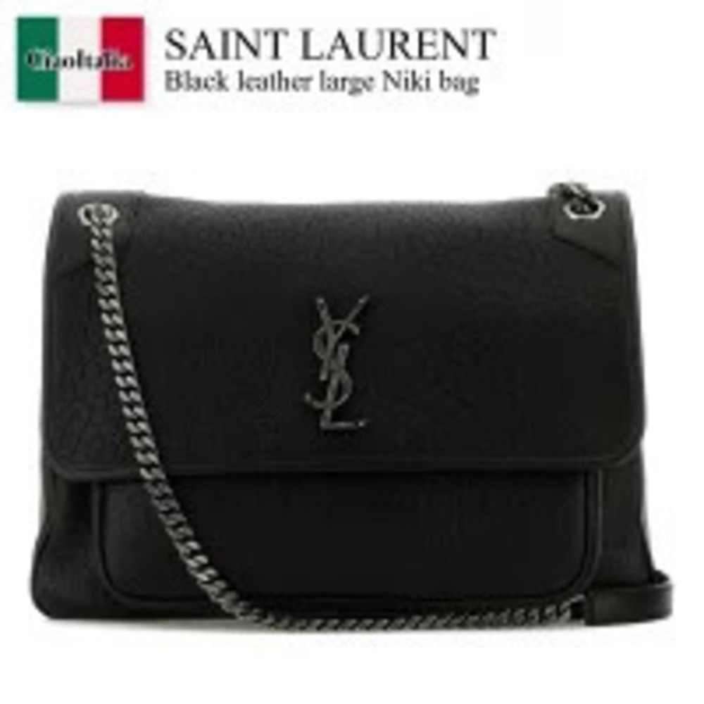 Saint Laurent Bag Handbag Black Leather Niki AACIA Shoulder Pouch